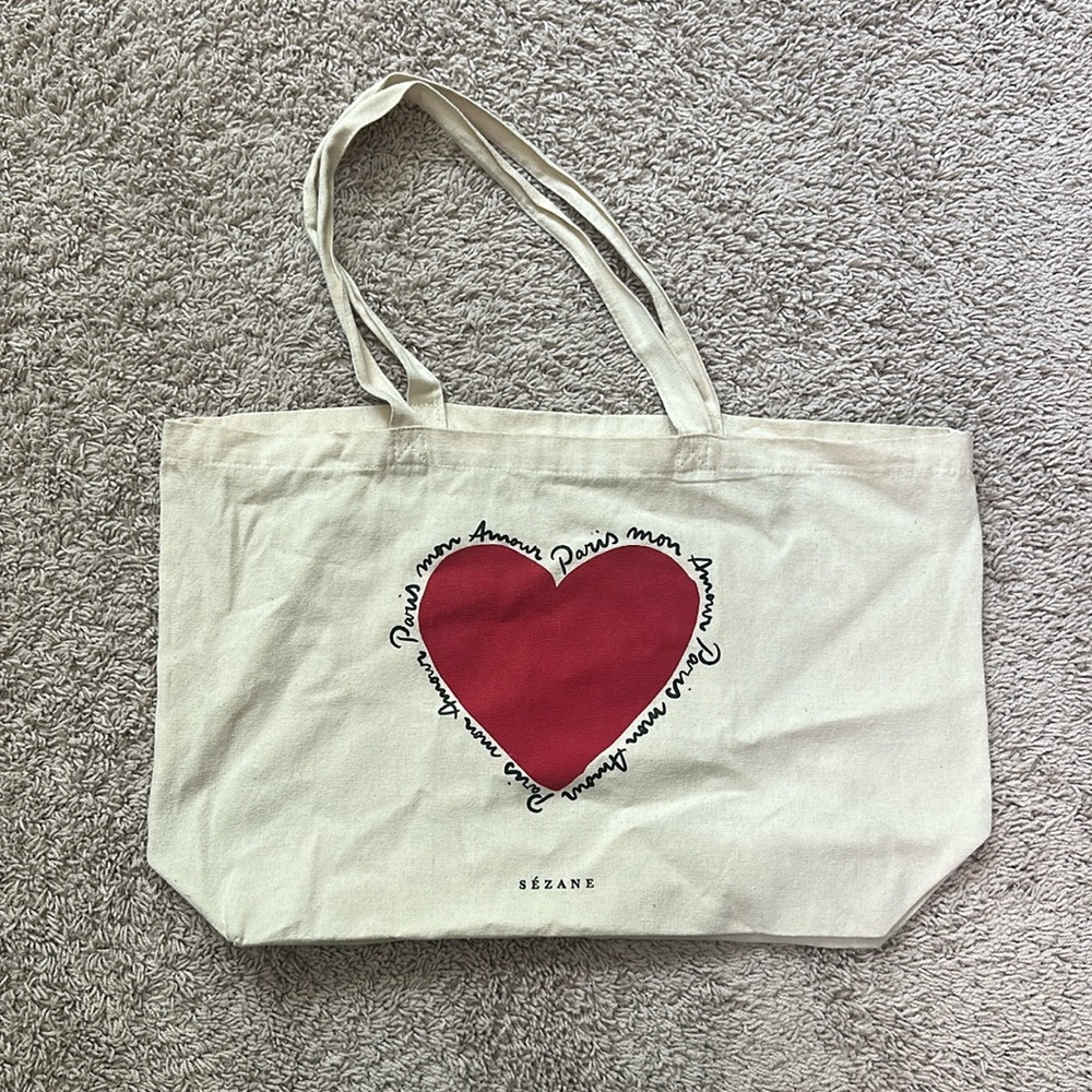 Sézane Paris Heart Tote